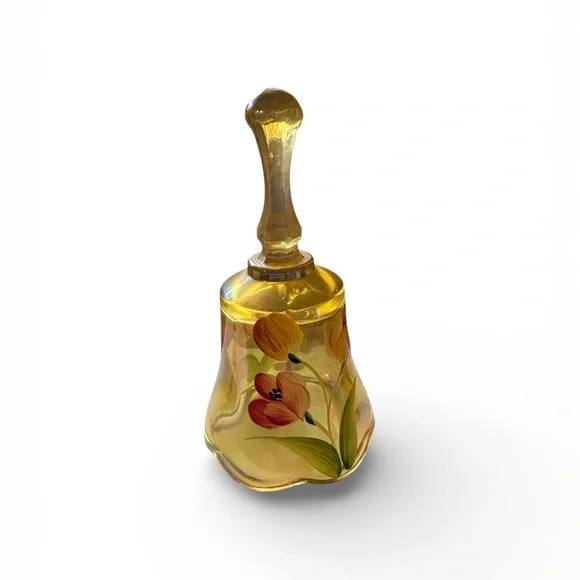 Fenton Elegant Blue and Yellow Glass Bells 100th Anniversary - Picture 5 of 5